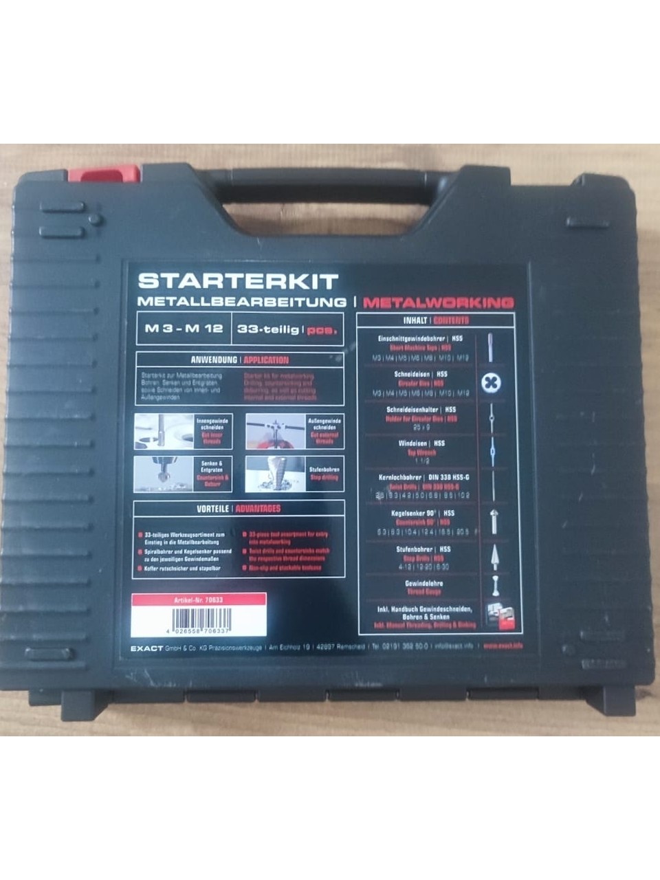 Exact Star-Kit Seti Havşa+Klavuz+Matkap+Delik Genişletici+Pafta+Klavuz Kolu+Pafta Kolu 33 Parça Set görsel 2