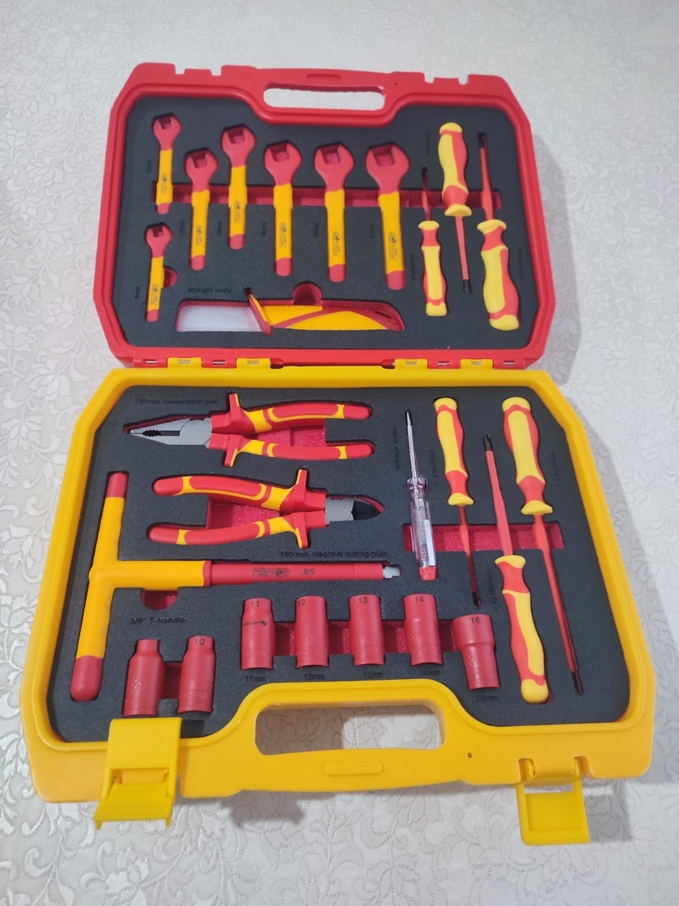 HAUPA Elektirikçi Lokma+Anahtar+Tornavida+Pense+Yankeski+Kesmebıçağı 25 Parça görsel 1